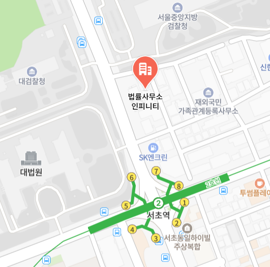 법률사무소 인피니티 위치 지도